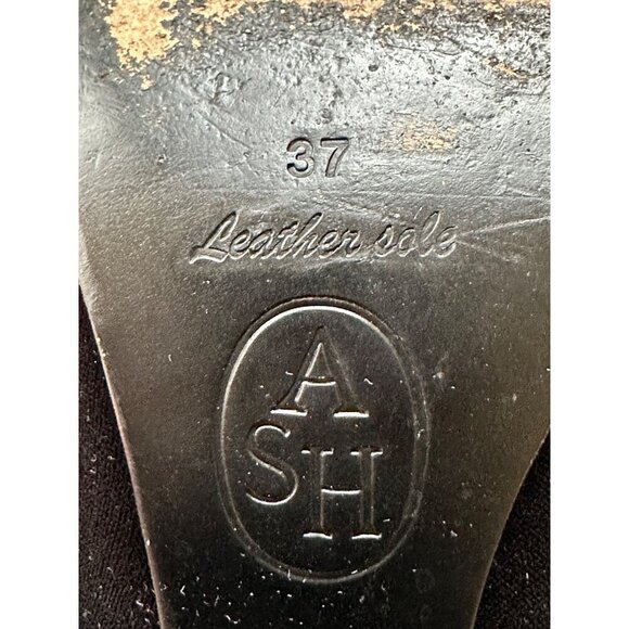 ASH Eros Velvet Boho Black Tall Boots Embroidered Over-The-Knee Sz 37 US 6.5 - Picture 11 of 16